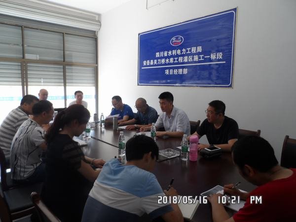 袁斌、汪輝德一行到安岳關(guān)刀橋灌區(qū)一標檢查指導工作