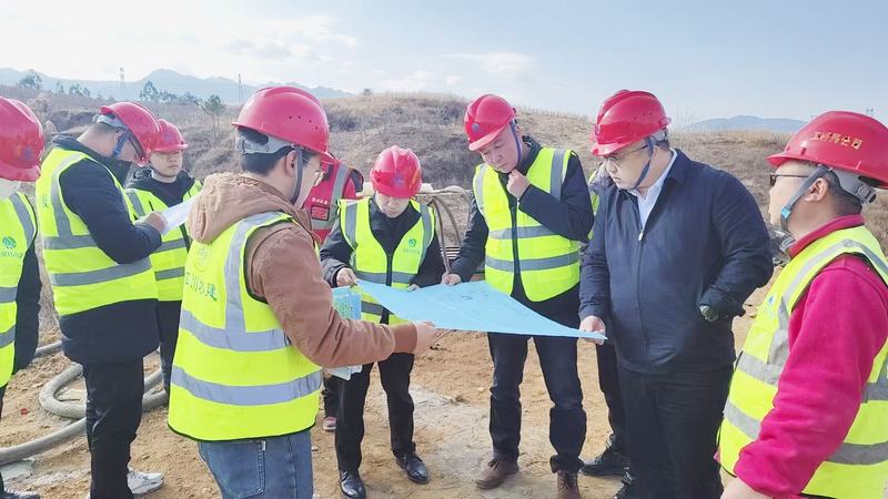公司董事、總經理羅雪帶隊赴龍塘項目開展節后復工復產安全檢查